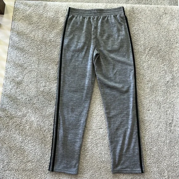Adidas Boys Heather Gray Workout Pants with Black Accents - Picture 5 of 7